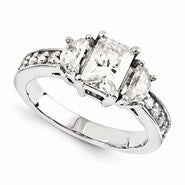 14k White Gold Forever Brilliant Ring