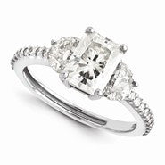14k White Gold Moissanite Ring