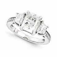 14k White Gold Moissanite Ring