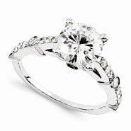 14k White Gold Moissanite Ring