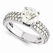 14k White Gold Moissanite Ring