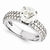 14k White Gold Moissanite Ring