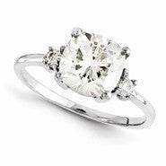 14k White Gold Moissanite Ring