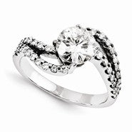 14k White Gold Moissanite Ring
