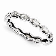 14k White Gold Moissanite Ring