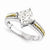 14kt Two Toned Moissanite Ring