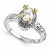 14kt Two Toned Moissanite Ring
