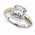 14kt Two Toned Moissanite Ring