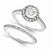 14k White Gold Moissanite Wedding Set, Size 7, Jewelry Ring