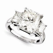 14k White Gold Moissanite Ring
