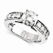 14k White Gold Moissanite Ring