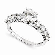 14k White Gold Moissanite Ring