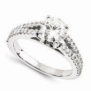 14k White Gold Forever Brilliant Ring