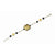 14K Yellow Gold Murano Glass Bead & Onyx Bracelet