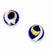 Sterling Silver Blue, Gold Silver Color Italian Murano Earrings