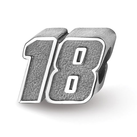 Sterling Silver LogoArt Sport,NASCAR #18 Kyle Busch Bead