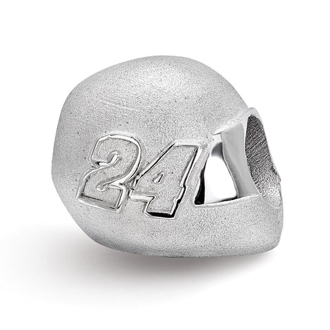 Sterling Silver LogoArt Sport,NASCAR #24 William Byron Helmet Bead