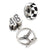 Sterling Silver Antiqued LogoArt Sport,NASCAR #48 Jimmie Johnson Glass Wheel Bead Set