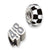 Sterling Silver Antiqued LogoArt Sport,NASCAR #48 Jimmie Johnson Glass Bead Set
