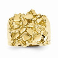 14k Yellow Gold Men's Nugget Ring