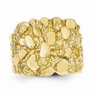 14k Yellow Gold Men's Nugget Ring