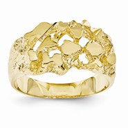 14k Yellow Gold Men's Nugget Ring