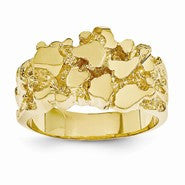 14k Yellow Gold Men's Nugget Ring