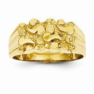 14k Yellow Gold Nugget Ring
