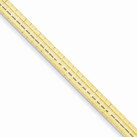 14K Yellow Gold Domed Omega Bracelet