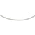14K White Gold Round Omega Necklace