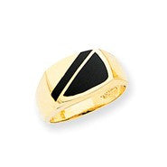 14k Yellow Gold Black Onyx Ring