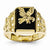 14k Yellow Gold Men's Onyx Eagle Ring