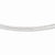 14K White Gold Domed Omega Necklace