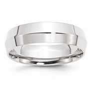 Palladium 6mm Knife edge Wedding Band