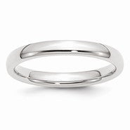 Palladium Medium Weight Comfort Fit 3mm Wedding Band