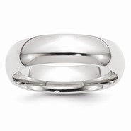 Palladium Medium Weight Comfort Fit 6mm Wedding Band