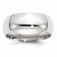 Palladium Medium Weight Comfort Fit 8mm Wedding Band