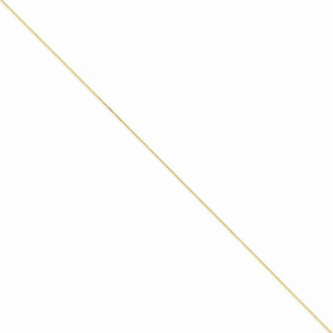 14K Yellow Gold Curb Pendant On Chain