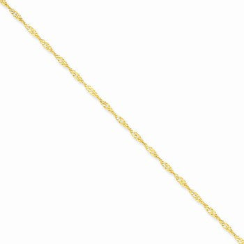 14K Yellow Gold Singapore Chain