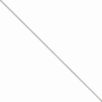 14K White Gold Solid Polished Spiga Chain
