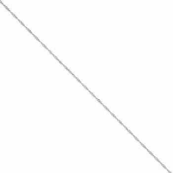 14K White Gold Singapore Chain