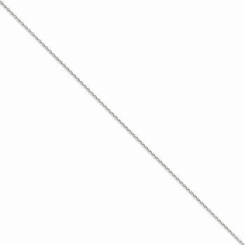 14K White Gold Solid Diamond-Cut Spiga Chain