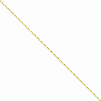 14K Yellow Gold Solid Diamond-Cut Spiga Chain