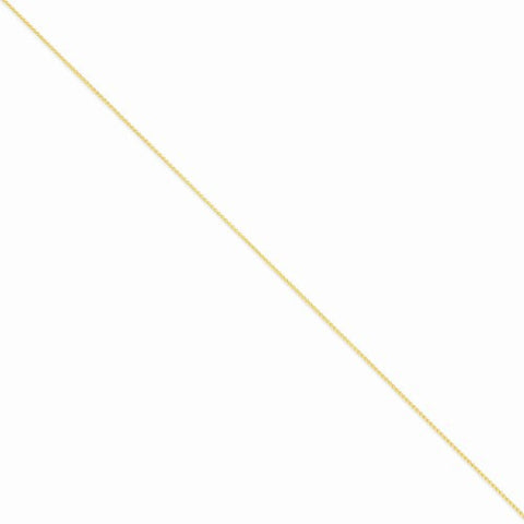 14K Yellow Gold Solid Polished Spiga Chain Anklet