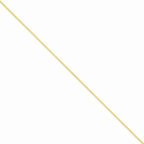 14K Yellow Gold Solid Polished Spiga Chain Bracelet