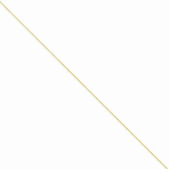 14K Yellow Gold Solid Diamond-Cut Cable Chain