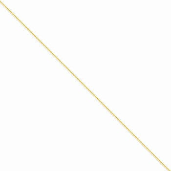 14K Yellow Gold Solid Diamond-Cut Cable Chain