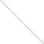 14K White Gold Solid Polished Cable Chain