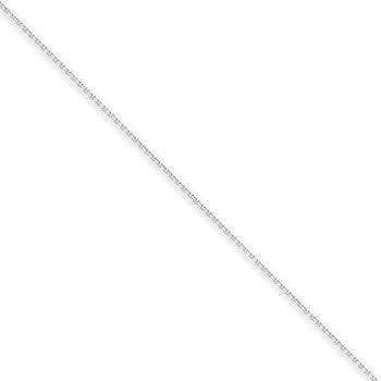 14K White Gold Solid Diamond-Cut Cable Chain