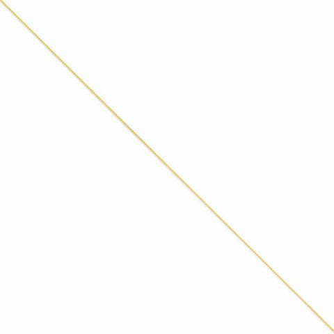 14K Yellow Gold Spiga Pendant Chain Anklet